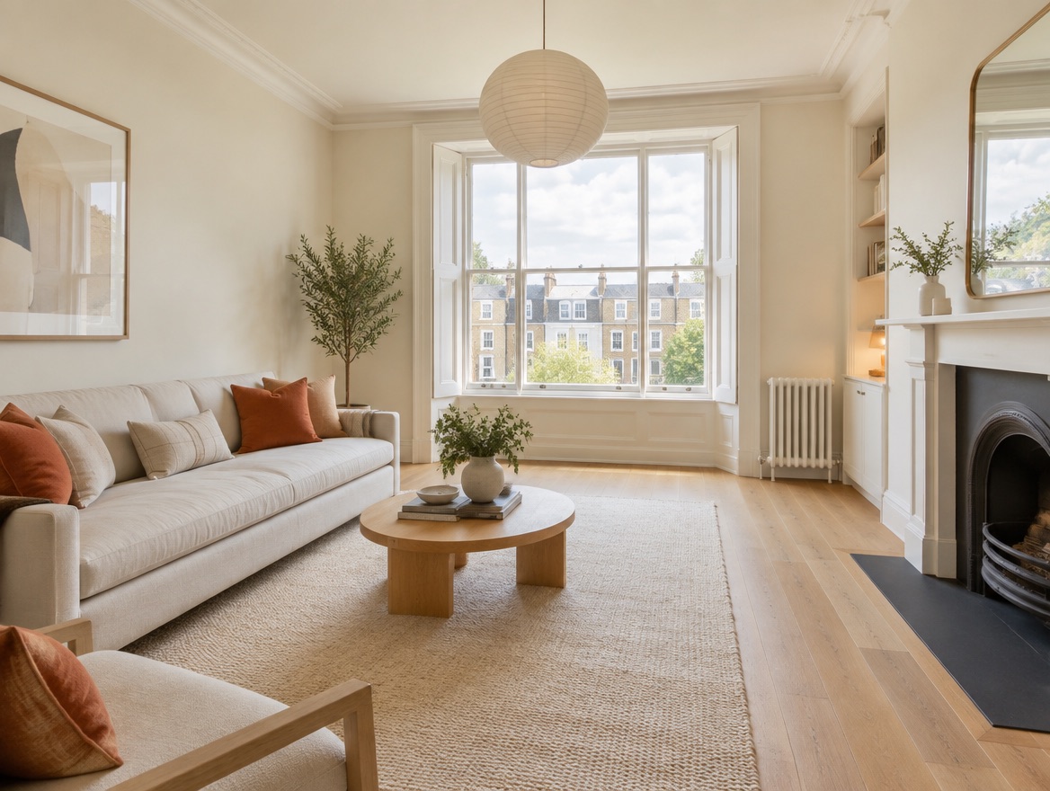 A bright renovated London living room — replace with a WEBUD project photograph